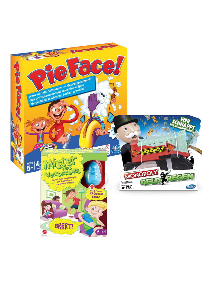 Gomazing Набор из 3 игр: Pie Face, Mister Pups, Monopoly Money Rain в разноцветном исполнении
Gomazing Набор из 3 игр: Pie Face, Mister Pups, Monopoly Money Rain в разноцветном исполнении