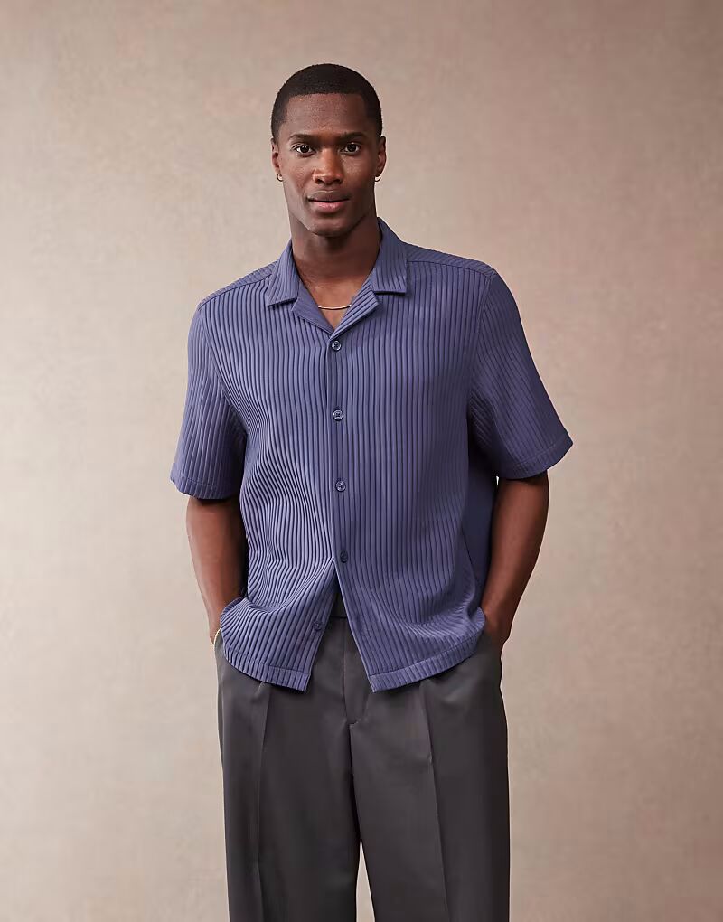 ASOS DESIGN свободная плиссированная рубашка свободного кроя Revere темно-синего цвета
ASOS DESIGN свободная плиссированная рубашка свободного кроя Revere темно-синего цвета