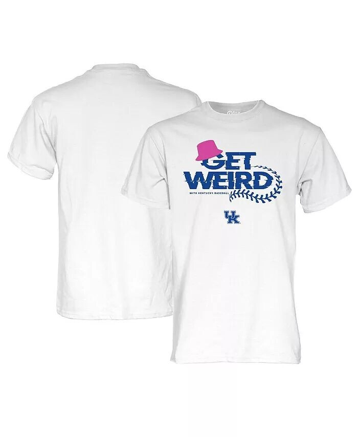 Мужская белая бейсбольная футболка Kentucky Wildcats Get Weird Kentucky Blue 84
Мужская белая бейсбольная футболка Kentucky Wildcats Get Weird Kentucky Blue 84