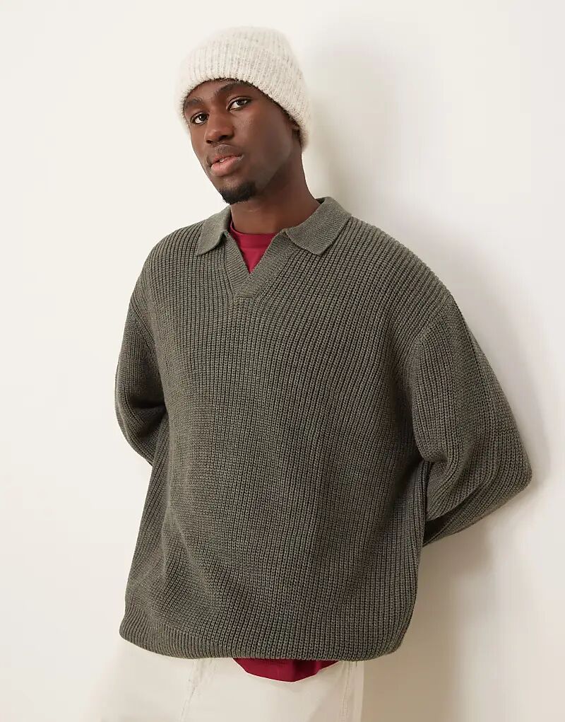 Свободный вязаный джемпер в стиле рыбацкой вязки с вырезом на горловине в угольно-сером меланжевом цвете ASOS DESIGN
Свободный вязаный джемпер в стиле рыбацкой вязки с вырезом на горловине в угольно-сером меланжевом цвете ASOS DESIGN