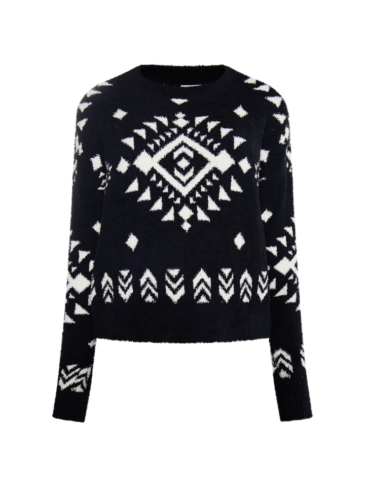 Женский свитер черного и кремового цветов IZIA
Женский свитер черного и кремового цветов IZIA