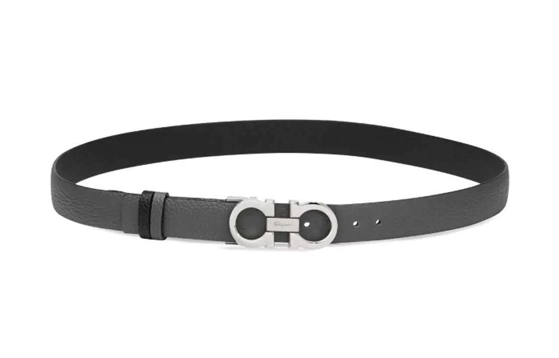 Футболка с пряжкой Gancini Кожаный ремень Ferragamo, черный 
Футболка с пряжкой Gancini Кожаный ремень Ferragamo, черный