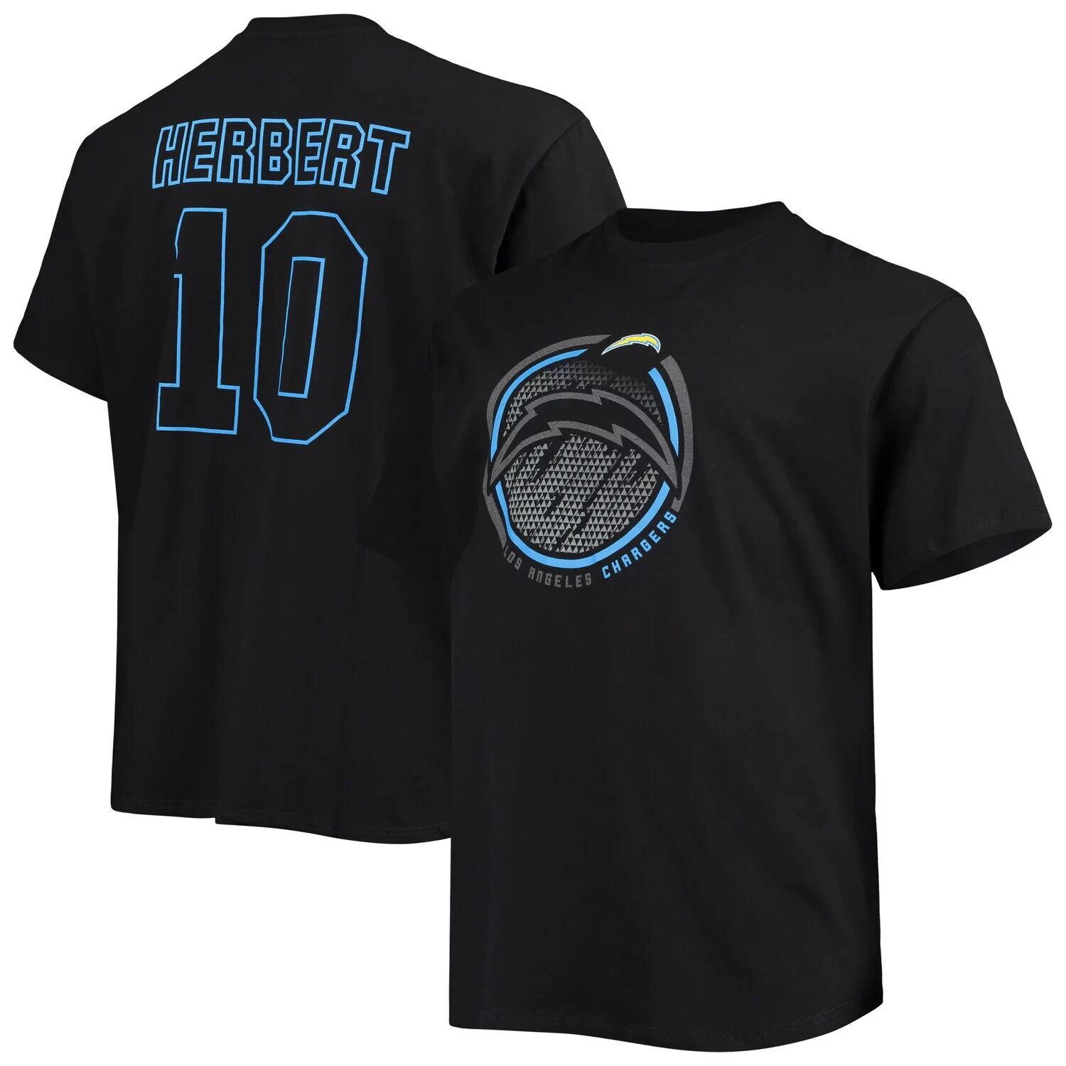 Мужская фирменная футболка Justin Herbert Black Los Angeles Chargers Big & Tall Color Pop с именем и номером Fanatics
Мужская фирменная футболка Justin Herbert Black Los Angeles Chargers Big & Tall Color Pop с именем и номером Fanatics