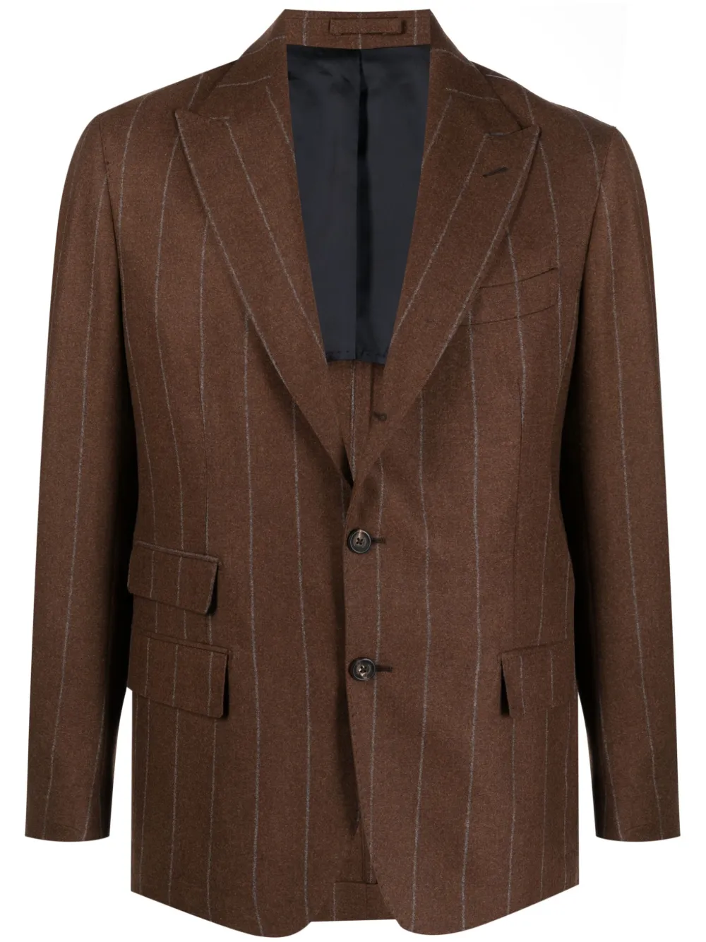 Однобортный пиджак в тонкую полоску Eleventy, коричневый
Однобортный пиджак в тонкую полоску Eleventy, коричневый