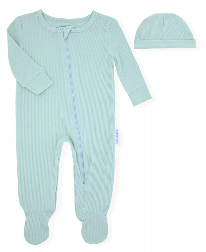 Комплект для мальчиков из 2 предметов: ребристая пижама с закрытыми ножками и шапочка Max & Olivia, зеленый
Комплект для мальчиков из 2 предметов: ребристая пижама с закрытыми ножками и шапочка Max & Olivia, зеленый