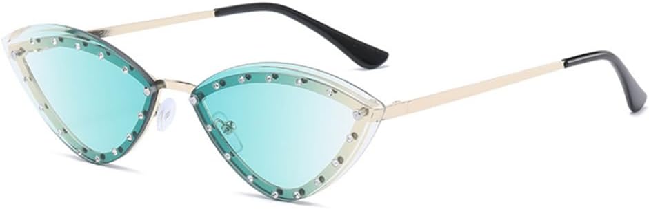 Винтажные женские солнцезащитные очки «кошачий глаз» без оправы с линзами Ocean Lens, треугольные солнцезащитные очки со стразами, защита от ультрафиолета UV400 LANGSER, Gold Green
Винтажные женские солнцезащитные очки «кошачий глаз» без оправы с линзами Ocean Lens, треугольные солнцезащитные очки со стразами, защита от ультрафиолета UV400 LANGSER, Gold Green