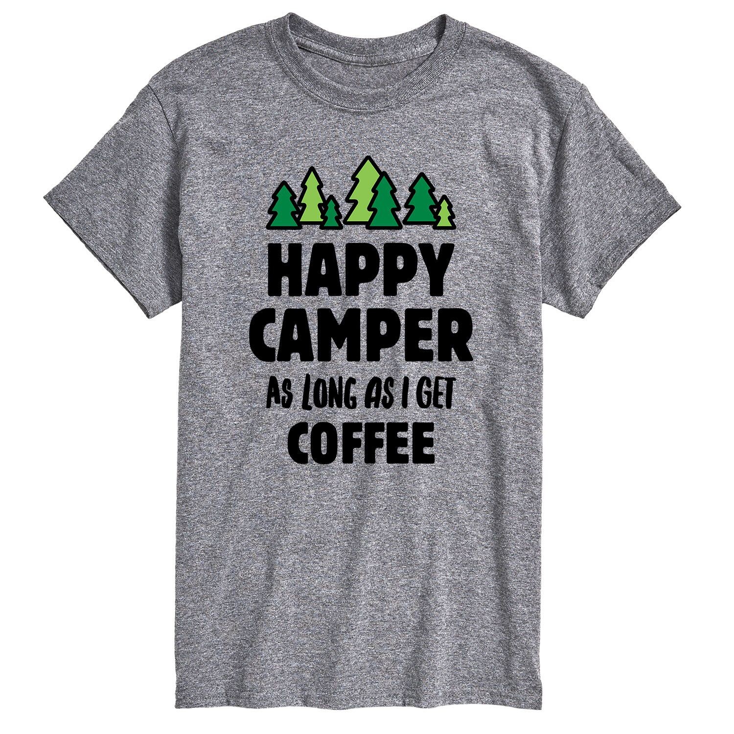 Футболка Big & Tall Happy Camper Coffee с графическим рисунком License, серый
Футболка Big & Tall Happy Camper Coffee с графическим рисунком License, серый