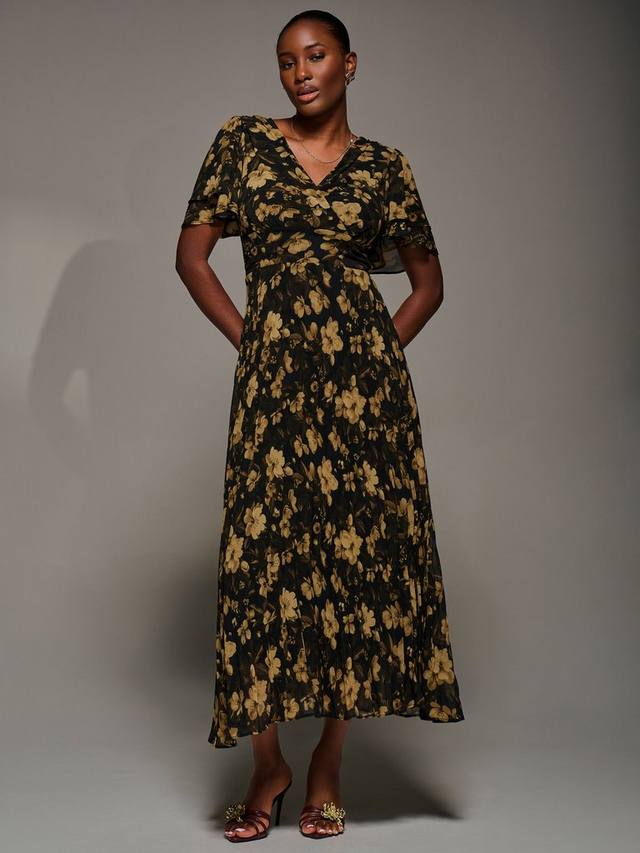 Платье макси из шифона с цветочным принтом и рюшами Jolie Moi, Yellow Floral
Платье макси из шифона с цветочным принтом и рюшами Jolie Moi, Yellow Floral