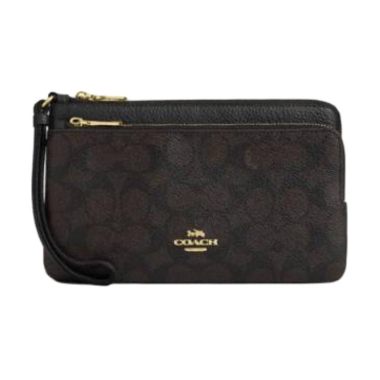 COACH Двойной кошелек на молнии из лакированного полотна с кожаными вставками женский маленький черный, Black
COACH Двойной кошелек на молнии из лакированного полотна с кожаными вставками женский маленький черный, Black