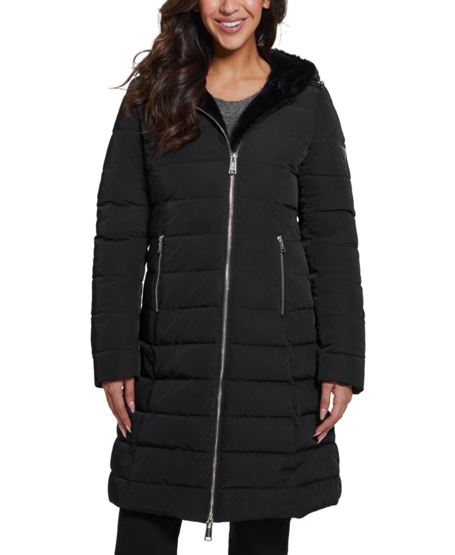 Женское пуховое пальто с капюшоном и подкладкой из искусственного меха GUESS, Black
Женское пуховое пальто с капюшоном и подкладкой из искусственного меха GUESS, Black