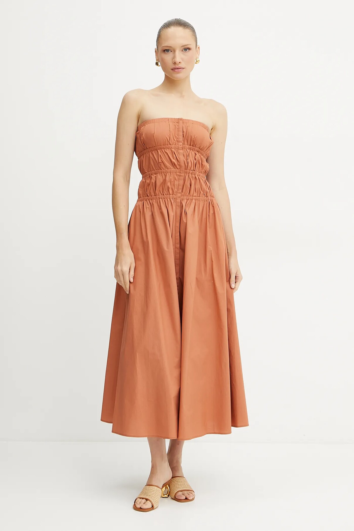 Платье из хлопка Forte Forte, оранжевый
Платье из хлопка Forte Forte, оранжевый