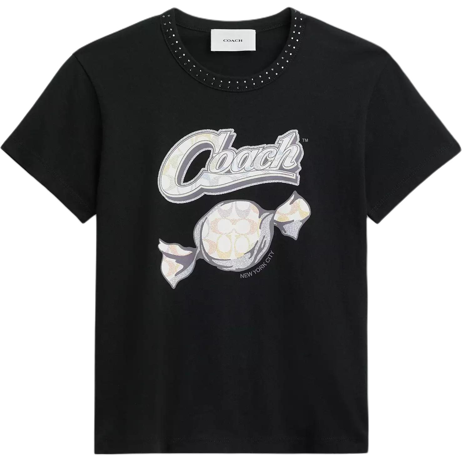 COACH Футболка женская черная, Черный, COACH Футболка женская черная
COACH Футболка женская черная, Черный, COACH Футболка женская черная