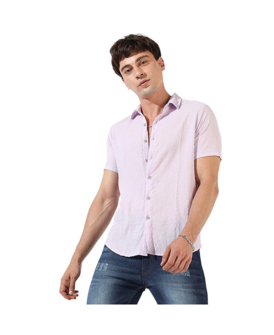 Мужская повседневная рубашка лавандового цвета с текстурированной поверхностью, стандартного кроя Campus Sutra, Purple
Мужская повседневная рубашка лавандового цвета с текстурированной поверхностью, стандартного кроя Campus Sutra, Purple