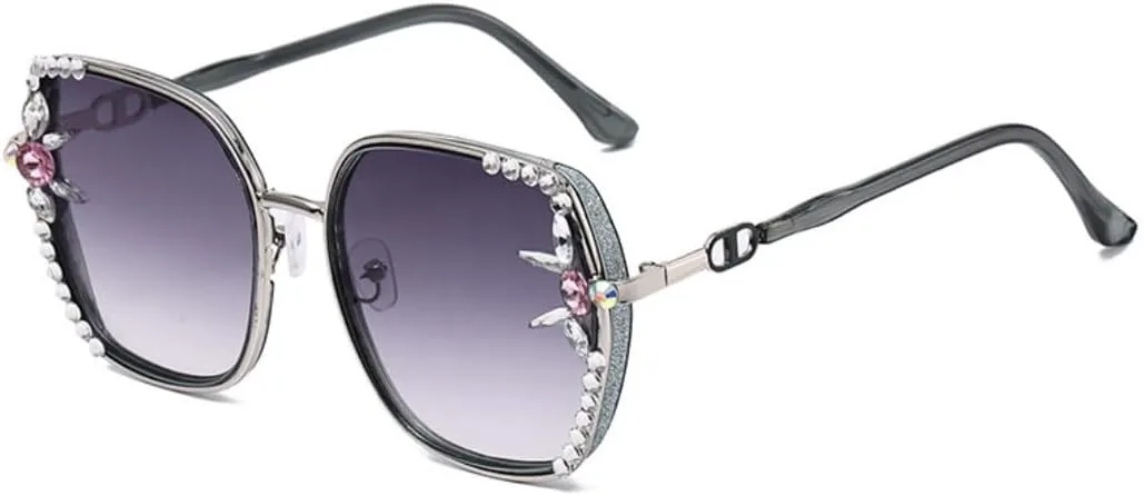 Женские квадратные солнцезащитные очки с блестящими цирконами - защита от УФ-излучения UV400, модные солнцезащитные очки в оправе со стразами AILYFIRMO, Black Gray
Женские квадратные солнцезащитные очки с блестящими цирконами - защита от УФ-излучения UV400, модные солнцезащитные очки в оправе со стразами AILYFIRMO, Black Gray