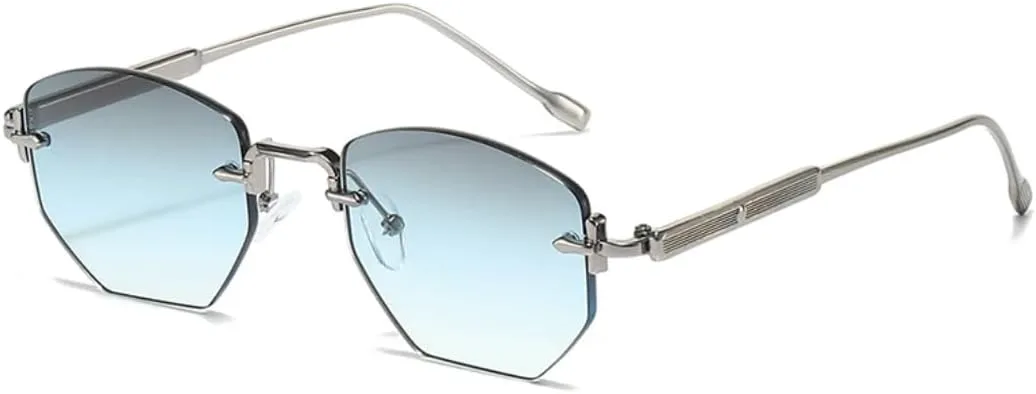 Ретро-солнцезащитные очки Polygon для женщин, модные без оправы, прозрачные линзы Ocean, защита от УФ-излучения UV400 для мужчин TVTBBVV, Silver Grey Blue
Ретро-солнцезащитные очки Polygon для женщин, модные без оправы, прозрачные линзы Ocean, защита от УФ-излучения UV400 для мужчин TVTBBVV, Silver Grey Blue