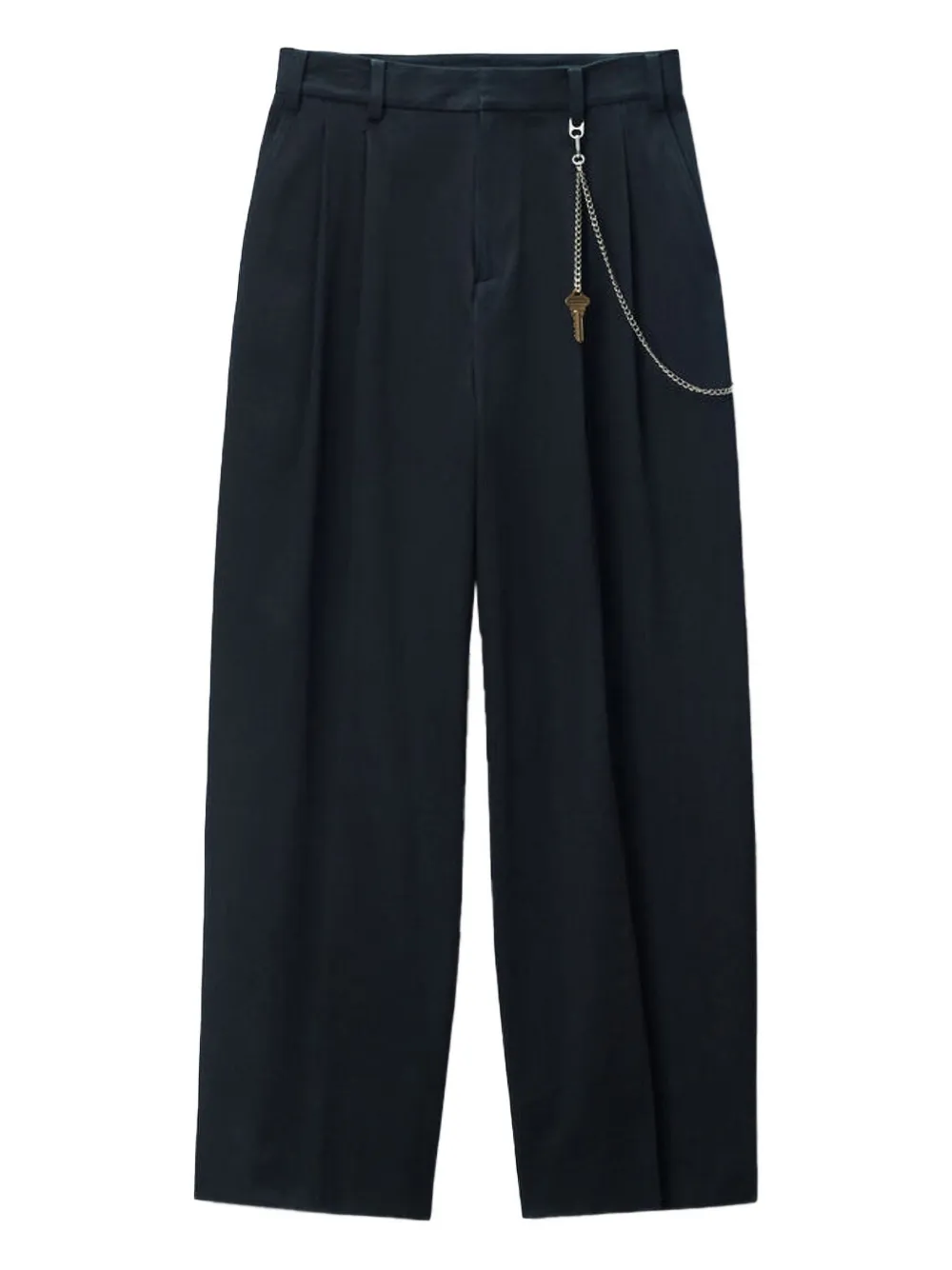 Брюки с плиссированными деталями и цепочками Alexander Wang, черный 
Брюки с плиссированными деталями и цепочками Alexander Wang, черный