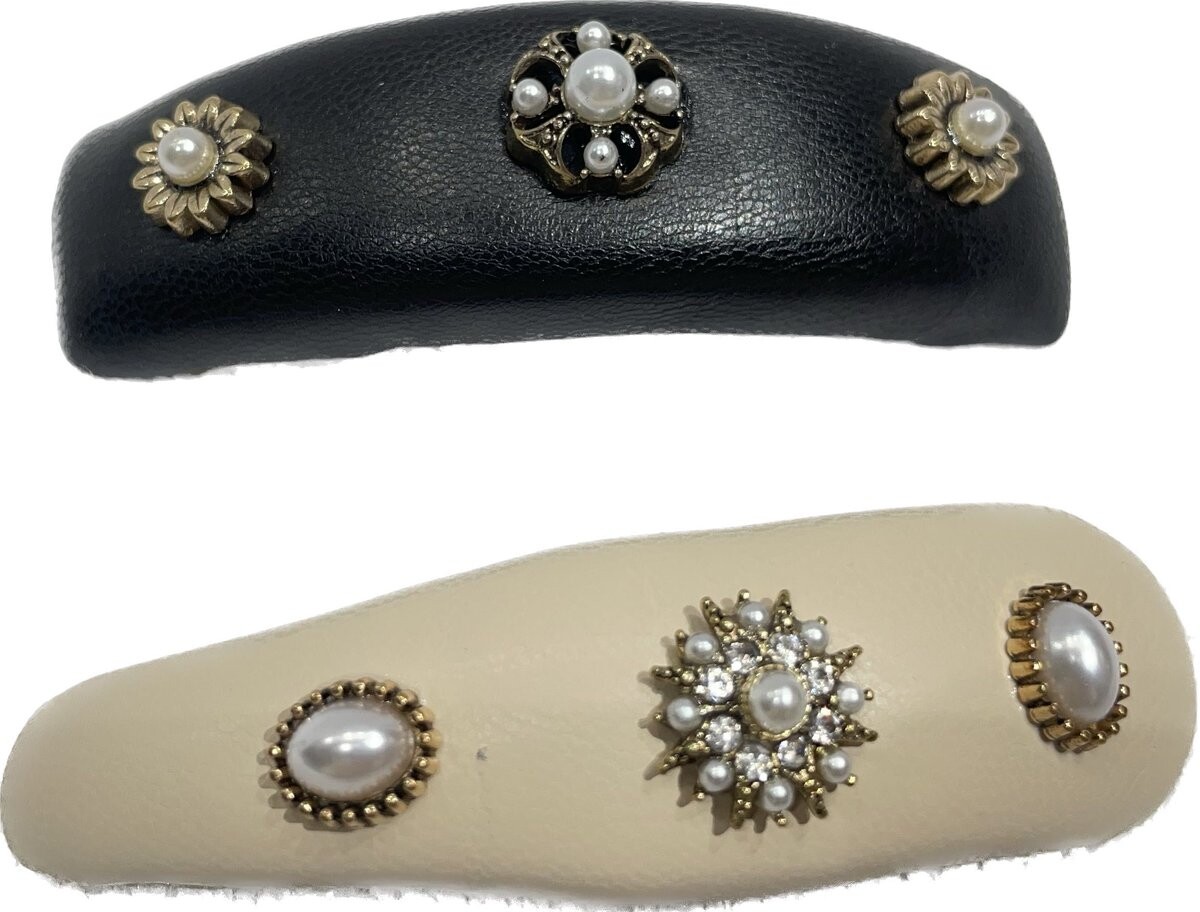 Заколки для волос чёрные и бежевые, 2 шт Inna Marka
Заколки для волос чёрные и бежевые, 2 шт Inna Marka