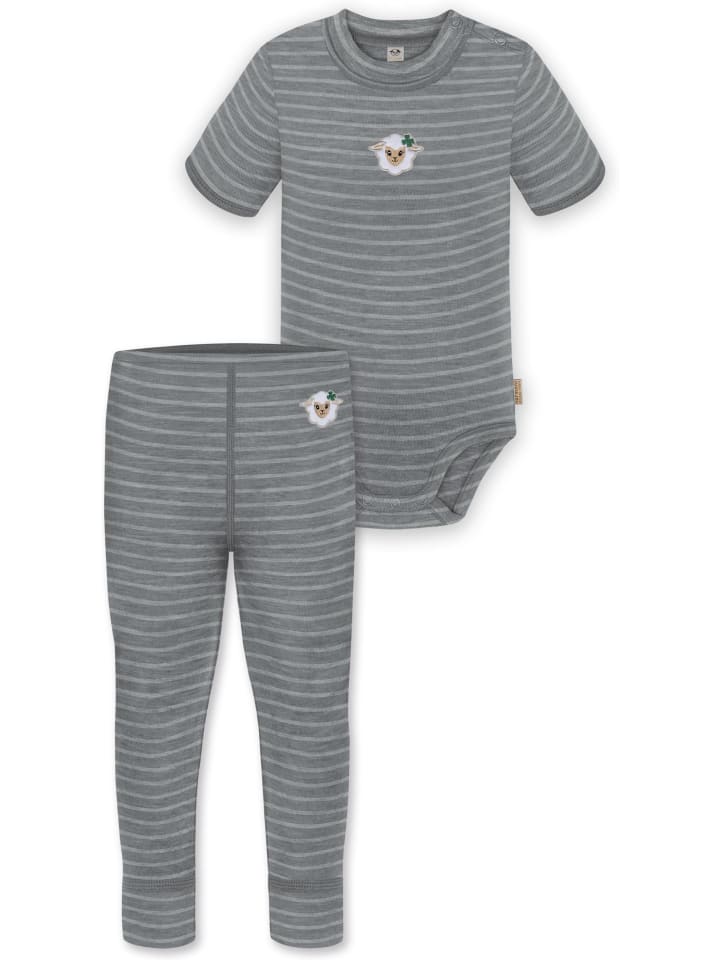 Normani Outdoor Sports Детский боди из мериносовой шерсти с короткими рукавами «Tihoi» и штанишки «Tutira» в серую полоску
Normani Outdoor Sports Детский боди из мериносовой шерсти с короткими рукавами «Tihoi» и штанишки «Tutira» в серую полоску