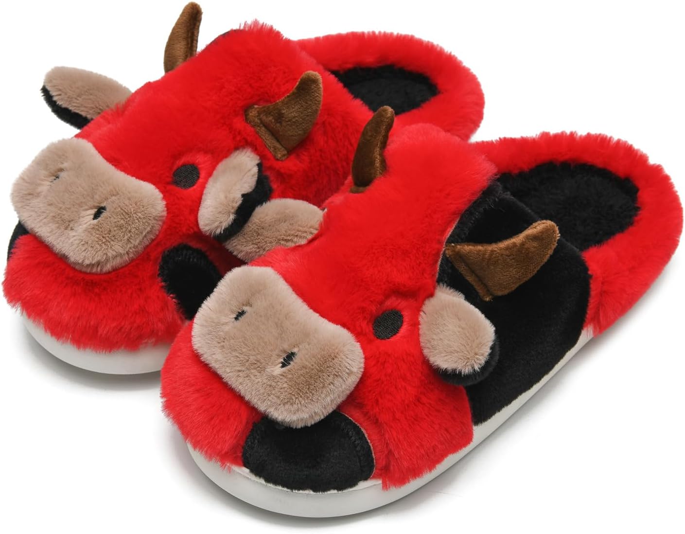Тапочки COVS с изображением коровы для женщин и мужчин, милые, уютные, пушистые тапочки с мультяшной коровкой для дома и улицы зимой, красный
Тапочки COVS с изображением коровы для женщин и мужчин, милые, уютные, пушистые тапочки с мультяшной коровкой для дома и улицы зимой, красный