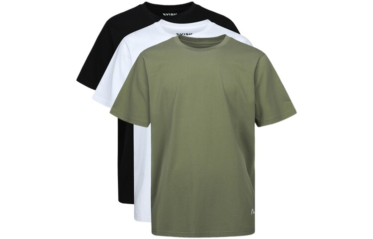 Футболка мужская белая/черная/армейский зеленый Evisu, черный 
Футболка мужская белая/черная/армейский зеленый Evisu, черный