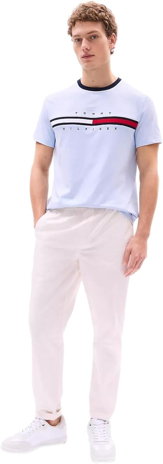 Мужская футболка Tommy Hilfiger Regular Fit с вышитым флагом и круглым вырезом, коллекция 2024 года, размер L, белая, Breezy Blue
Мужская футболка Tommy Hilfiger Regular Fit с вышитым флагом и круглым вырезом, коллекция 2024 года, размер L, белая, Breezy Blue