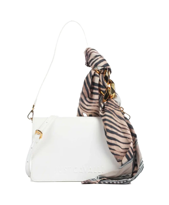 Сумка через плечо с цепочкой и шарфом Just Cavalli, белый
Сумка через плечо с цепочкой и шарфом Just Cavalli, белый