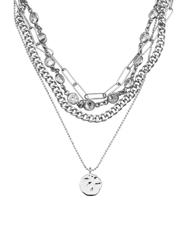 Серебряное беспорядочное многослойное ожерелье Adornia, silver
Серебряное беспорядочное многослойное ожерелье Adornia, silver