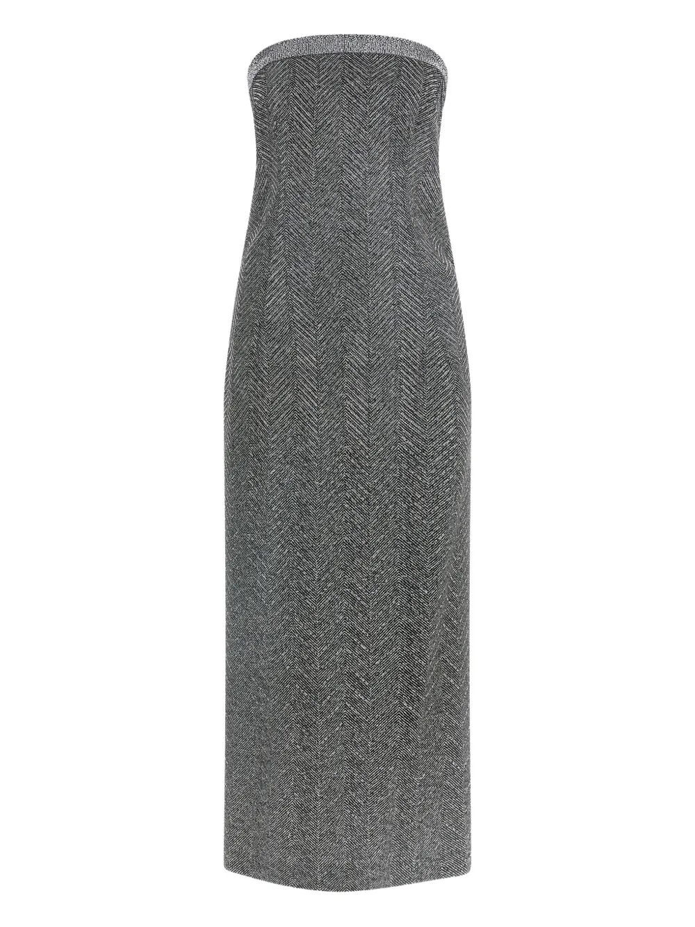 Платье макси с узором в елочку и стразами Ermanno Scervino, серый
Платье макси с узором в елочку и стразами Ermanno Scervino, серый