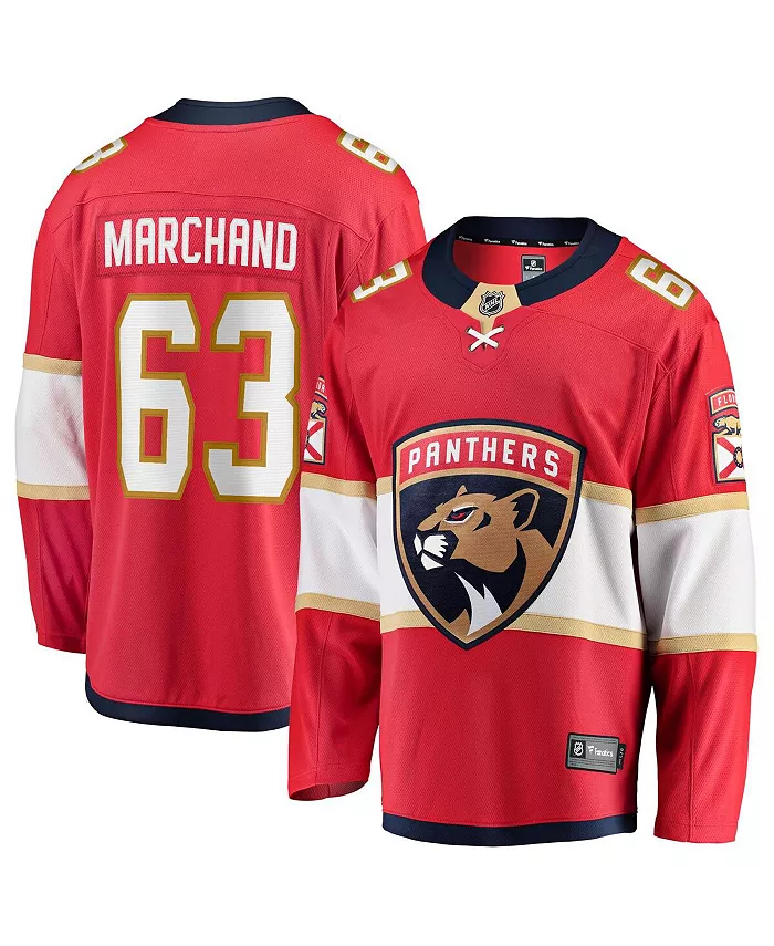 Мужская домашняя джерси Florida Panthers в стиле Breakaway, модель Brad Marchand, красная Fanatics
Мужская домашняя джерси Florida Panthers в стиле Breakaway, модель Brad Marchand, красная Fanatics
