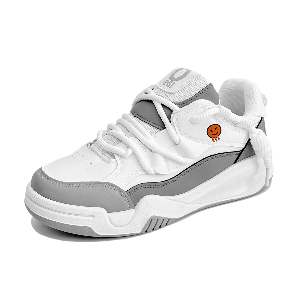 PLAY COBBLER Антискользящие износостойкие низкие скейтерские кроссовки мужские бело-серые, цвет White Gray 
PLAY COBBLER Антискользящие износостойкие низкие скейтерские кроссовки мужские бело-серые, цвет White Gray