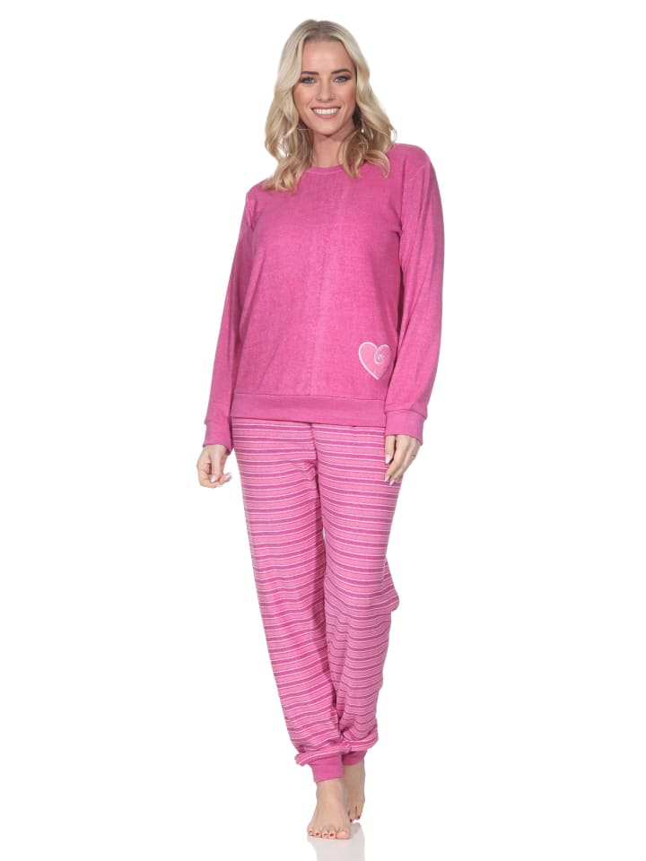 NORMANN Пижама из махровой ткани с манжетами - 88943, розового цвета
NORMANN Пижама из махровой ткани с манжетами - 88943, розового цвета