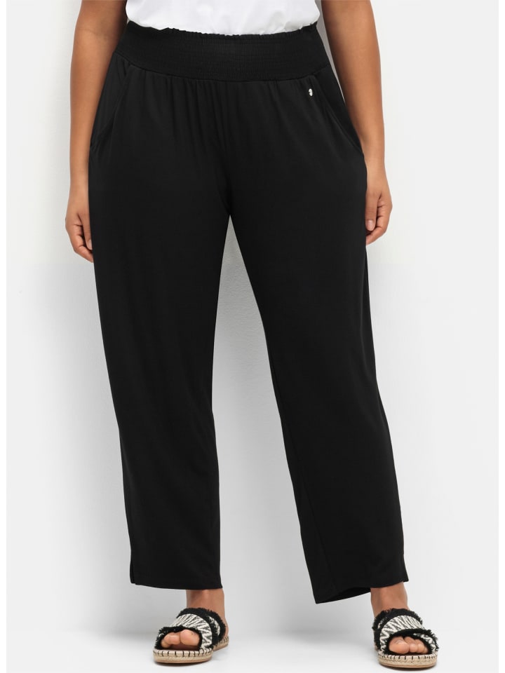 Тканевые брюки sheego, черный
Тканевые брюки sheego, черный