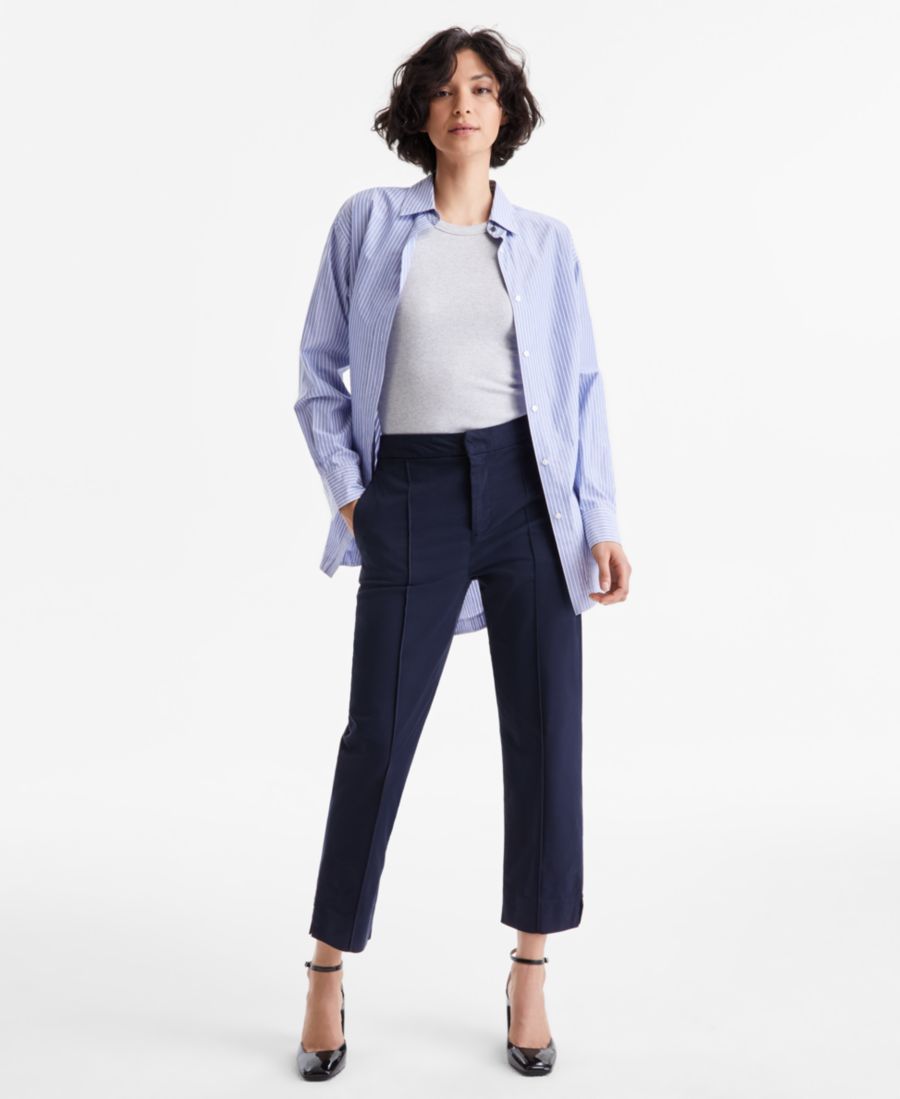 Женские брюки с высокой посадкой и зауженными штанинами BOSS Orange, Navy
Женские брюки с высокой посадкой и зауженными штанинами BOSS Orange, Navy