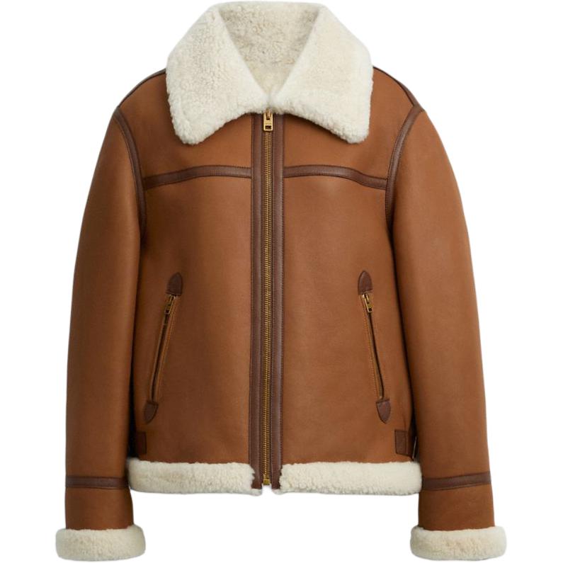 COACH Кожаная куртка женская бежевая, Tan
COACH Кожаная куртка женская бежевая, Tan