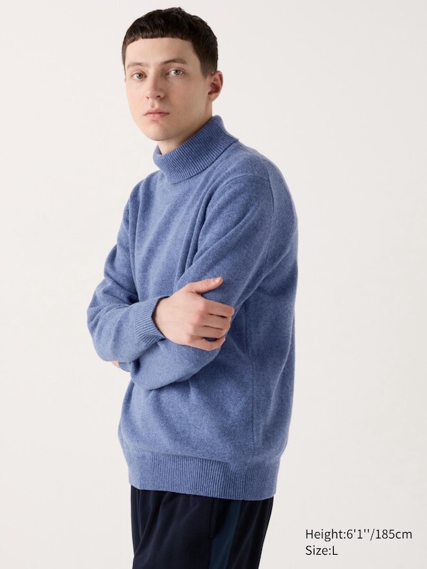 Джемпер с высоким воротом из овечьей шерсти Uniqlo, синий
Джемпер с высоким воротом из овечьей шерсти Uniqlo, синий