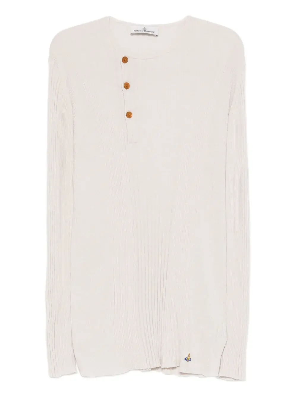 Свитер с ребристым воротником и застежкой на пуговицы Vivienne Westwood, нейтральный
Свитер с ребристым воротником и застежкой на пуговицы Vivienne Westwood, нейтральный