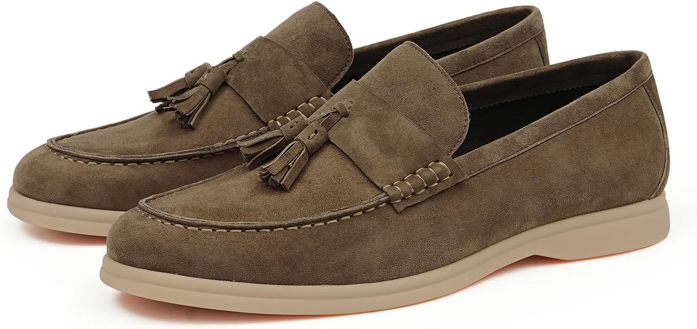 Мужские замшевые лоферы Santimon с кисточками, мокасины на липучке с мягкой подошвой - удобная повседневная и бизнес-обувь, стильная для свадеб, путешествий и ежедневного ношения, Coffee
Мужские замшевые лоферы Santimon с кисточками, мокасины на липучке с мягкой подошвой - удобная повседневная и бизнес-обувь, стильная для свадеб, путешествий и ежедневного ношения, Coffee