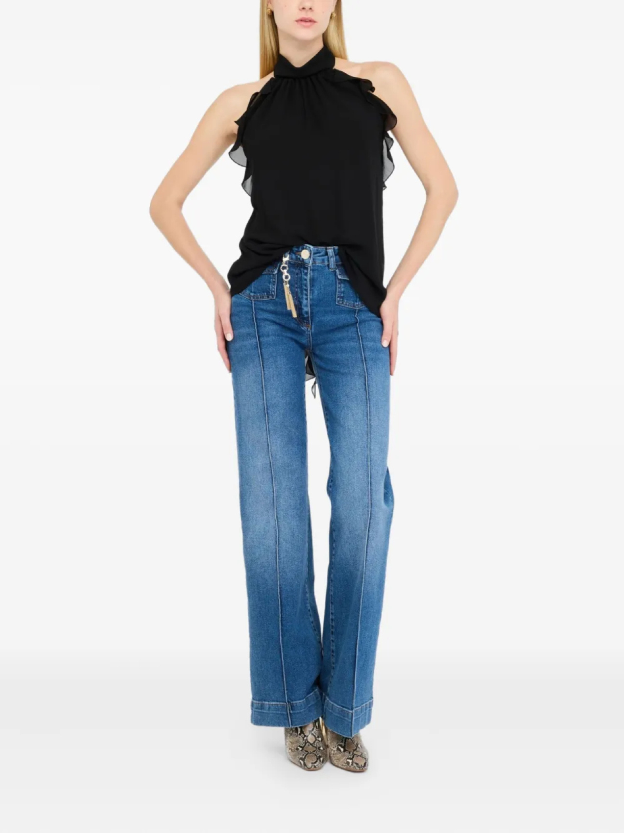 Формальный топ из жоржета LIU JO, черный
Формальный топ из жоржета LIU JO, черный