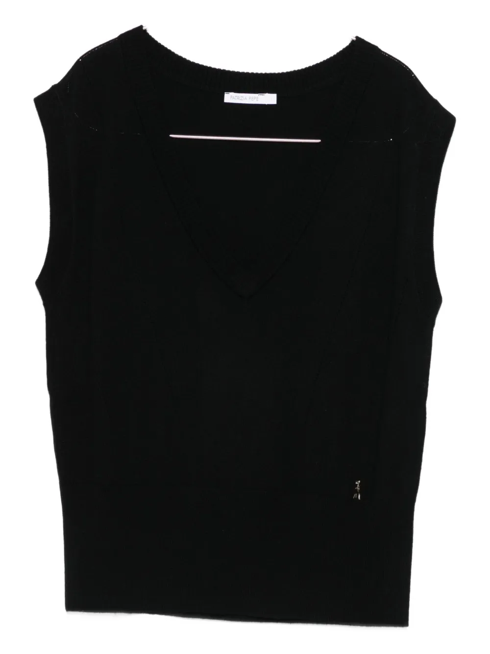 Шерстяной топ с V-образным вырезом Patrizia Pepe, черный
Шерстяной топ с V-образным вырезом Patrizia Pepe, черный