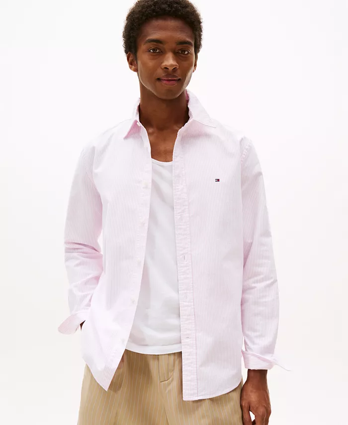 Мужская классическая полосатая рубашка Oxford с длинным рукавом Heritage Tommy Hilfiger, розовый
Мужская классическая полосатая рубашка Oxford с длинным рукавом Heritage Tommy Hilfiger, розовый