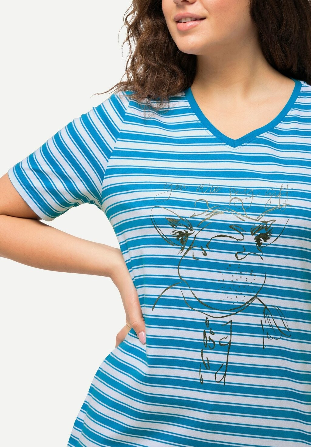 Футболка с принтом STRIPED ANIMAL GRAPHIC Ulla Popken, синий
Футболка с принтом STRIPED ANIMAL GRAPHIC Ulla Popken, синий