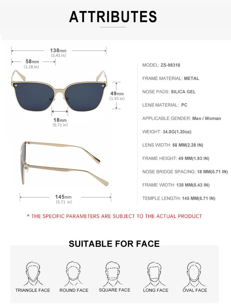 Стильные солнцезащитные очки «кошачий глаз» для женщин, ретро-металлическая оправа, идеально подходят для уличного стиля и фотосессий на открытом воздухе GJKTFNJIF, 3
Стильные солнцезащитные очки «кошачий глаз» для женщин, ретро-металлическая оправа, идеально подходят для уличного стиля и фотосессий на открытом воздухе GJKTFNJIF, 3