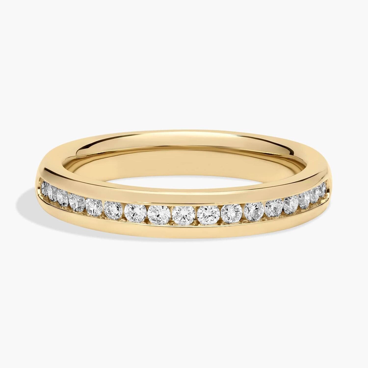 Кольцо с выращенным в лаборатории бриллиантом в канальной оправе из 14-каратного желтого золота (1/4 карата, два цвета - FG / VS2-SI1) Blue Nile
Кольцо с выращенным в лаборатории бриллиантом в канальной оправе из 14-каратного желтого золота (1/4 карата, два цвета - FG / VS2-SI1) Blue Nile