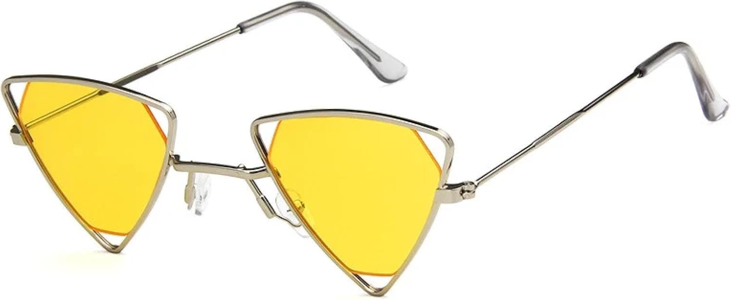 Ретро-очки для мужчин небольшого размера с полой оправой, модные солнцезащитные очки для женщин в металлической оправе с защитой от УФ-излучения UV400 TKKTLLT, Silver Yellow
Ретро-очки для мужчин небольшого размера с полой оправой, модные солнцезащитные очки для женщин в металлической оправе с защитой от УФ-излучения UV400 TKKTLLT, Silver Yellow