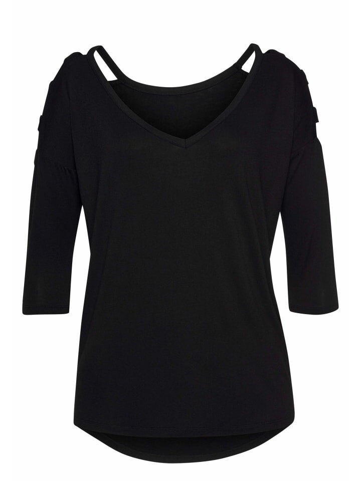 Футболка LASCANA, черный
Футболка LASCANA, черный