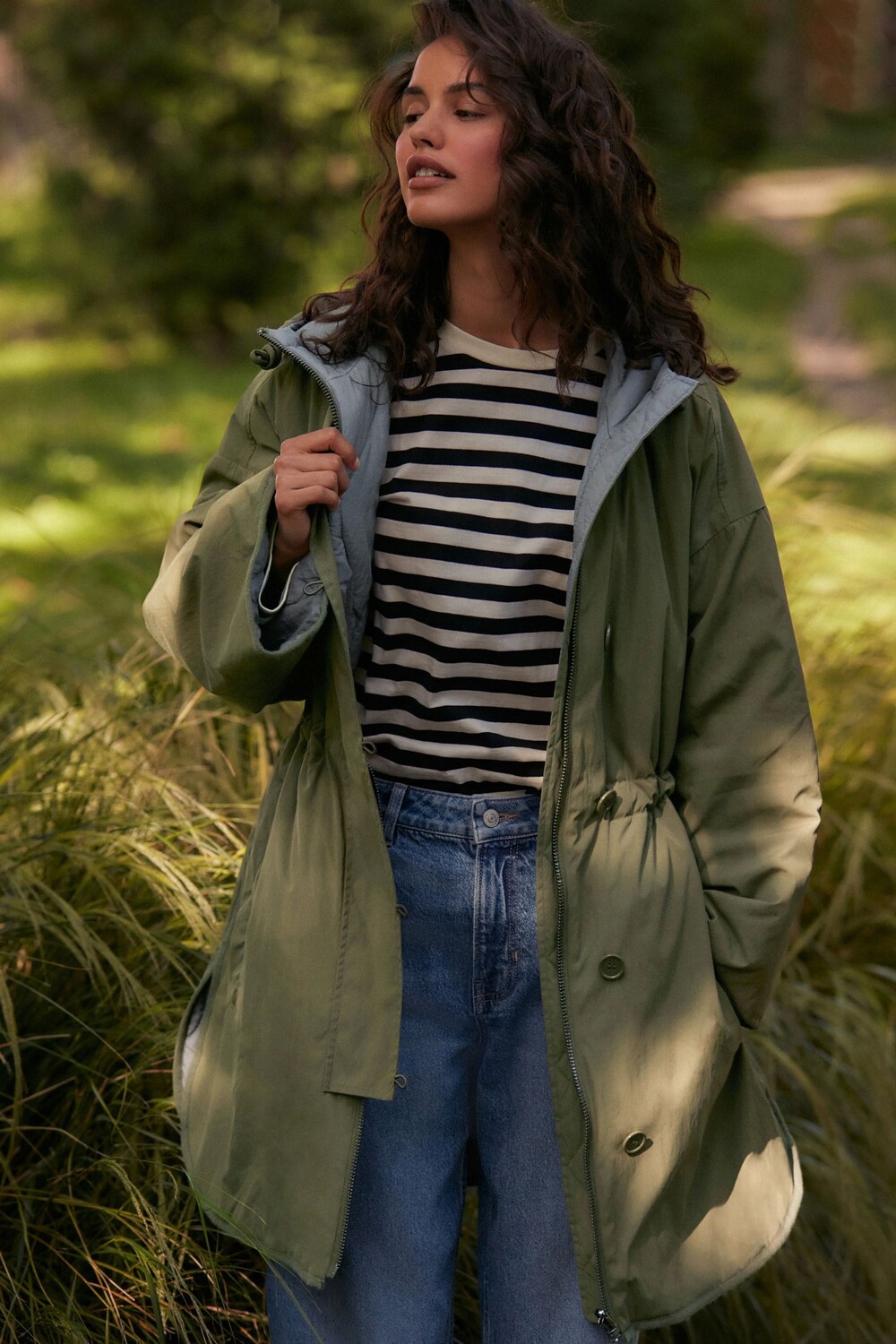 Двустороннее стеганое пальто, устойчивое к дождю Next, зеленый
Двустороннее стеганое пальто, устойчивое к дождю Next, зеленый