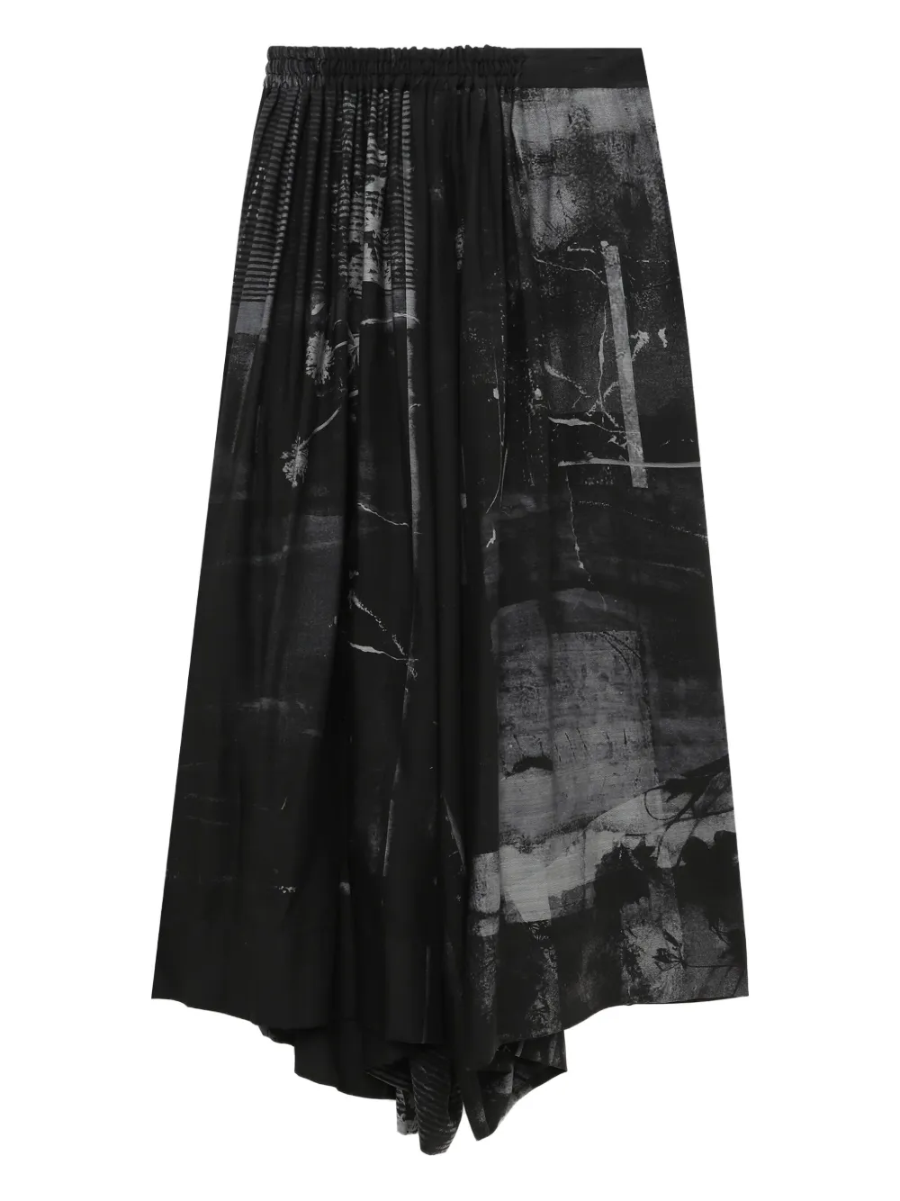 Брюки с абстрактным принтом и складками Y's, серый
Брюки с абстрактным принтом и складками Y's, серый