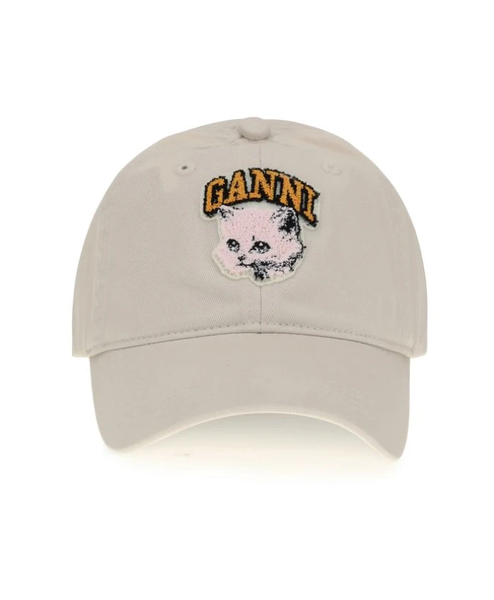 Бейсболка с изображением котенка. Ganni, бежевый
Бейсболка с изображением котенка. Ganni, бежевый