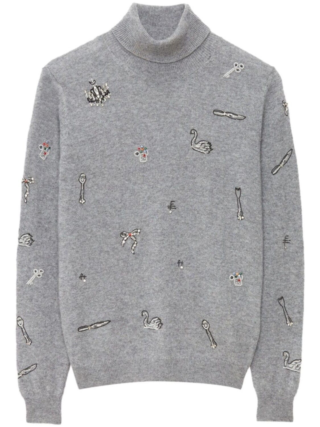 MSGM декорированный джемпер с высоким воротником, серый
MSGM декорированный джемпер с высоким воротником, серый