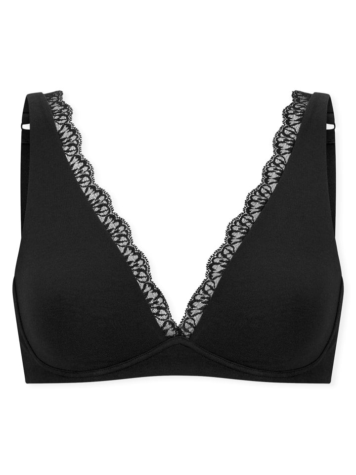 Уникальный хлопковый бюстгальтер без косточек черного цвета Schiesser
Уникальный хлопковый бюстгальтер без косточек черного цвета Schiesser